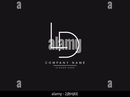 Initials alphabet letters LD monogram logo Stock Vector