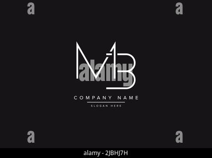 Initials alphabet letters MB monogram logo Stock Vector