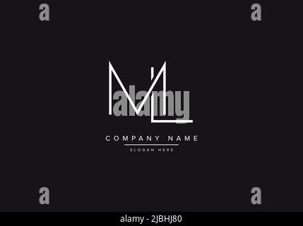Initials alphabet letters ML monogram logo Stock Vector