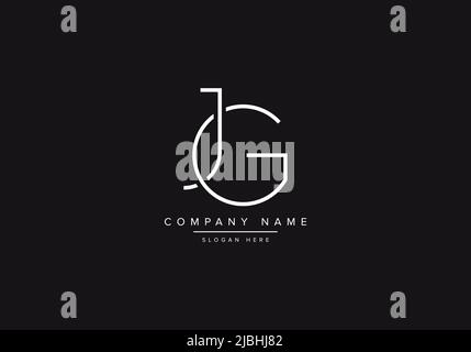 Initials alphabet letters JG monogram logo Stock Vector