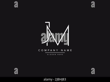 Initials alphabet letters JM monogram logo Stock Vector