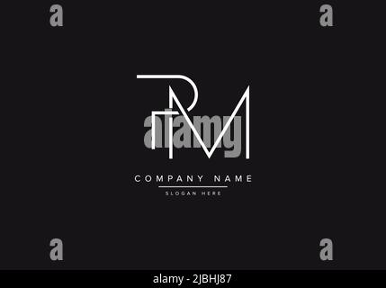 Initials alphabet letters PM monogram logo Stock Vector