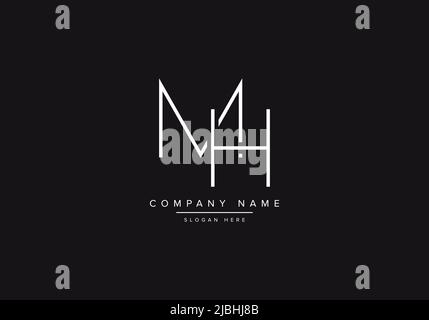 Initials alphabet letters MH monogram logo Stock Vector