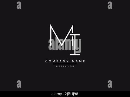 Initials alphabet letters MI monogram logo Stock Vector