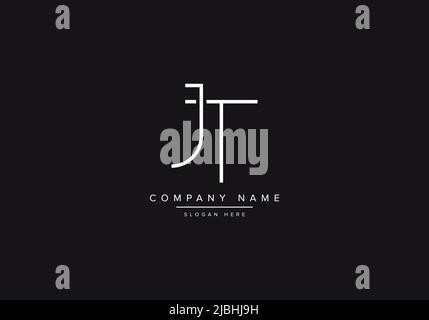 Initials alphabet letters JT monogram logo Stock Vector