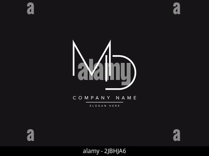 Initials alphabet letters MD monogram logo Stock Vector
