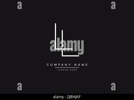 Initials alphabet letters LL monogram logo Stock Vector