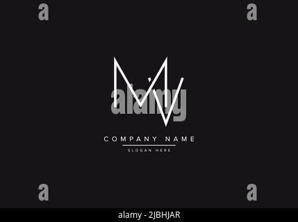 Initials alphabet letters MV monogram logo Stock Vector