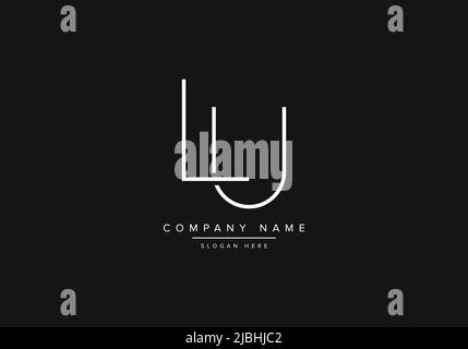 Initials alphabet letters LU monogram logo Stock Vector