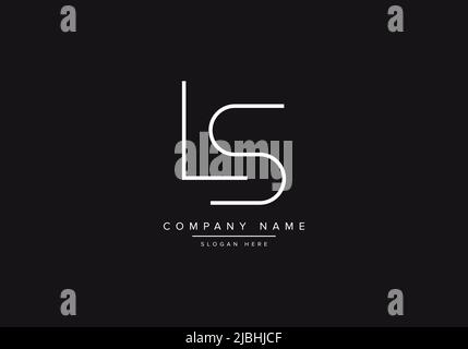 Initials alphabet letters LS monogram logo Stock Vector