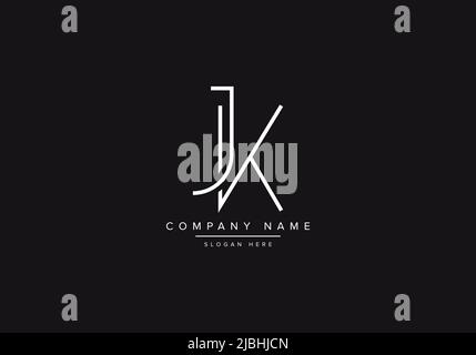 Initials alphabet letters JK monogram logo Stock Vector