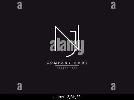 Initials alphabet letters NJ monogram logo Stock Vector