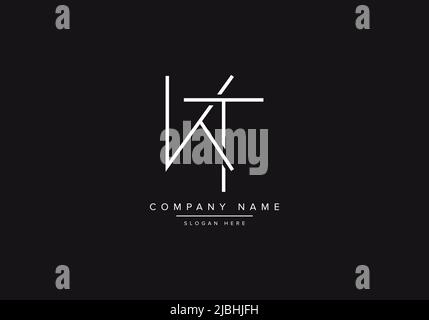 Initials alphabet letters KT monogram logo Stock Vector