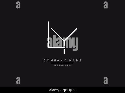 Initials alphabet letters LY monogram logo Stock Vector