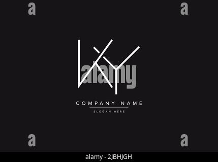 Initials alphabet letters KY monogram logo Stock Vector