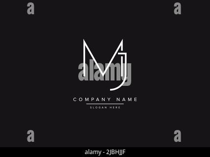 Initials alphabet letters MJ monogram logo Stock Vector