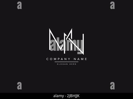 Initials alphabet letters MN monogram logo Stock Vector