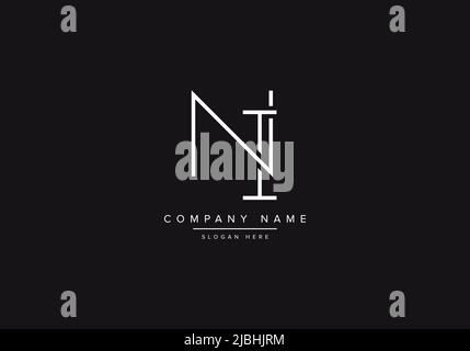 Alphabet letter icon logo NI or IN Stock Vector