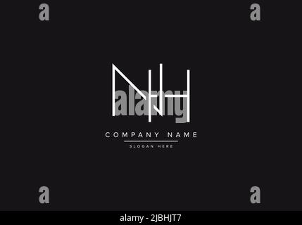 Alphabet letter icon logo NH or HN Stock Vector