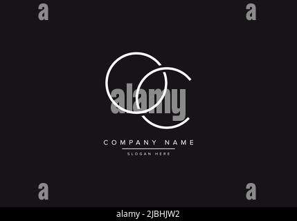 Alphabet letter icon logo OC or CO Stock Vector