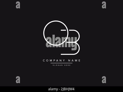 Alphabet letter icon logo OB or BO Stock Vector