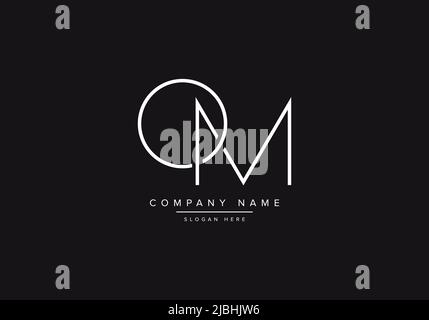 Alphabet letter icon logo OM or MO Stock Vector