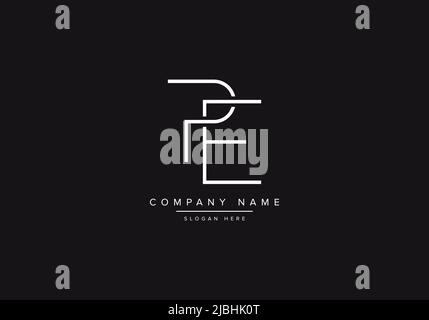 Alphabet letter icon logo PE or EP Stock Vector