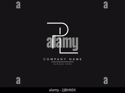 Alphabet letter icon logo PL or LP Stock Vector