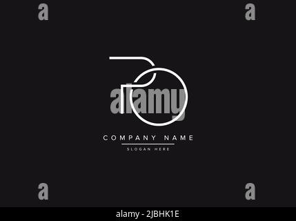Alphabet letter icon logo PO or OP Stock Vector
