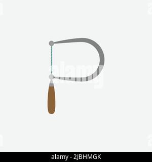 Saw Icon. Cartoon of Sickle Vector Stock Vector