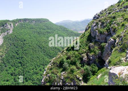 The Topkhana Forest near Shusha city. Beautiful nature of Azerbaijan. Nagorno Karabakh. Stock Photo