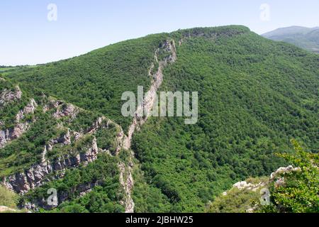 The Topkhana Forest near Shusha city. Beautiful nature of Azerbaijan. Nagorno Karabakh. Stock Photo