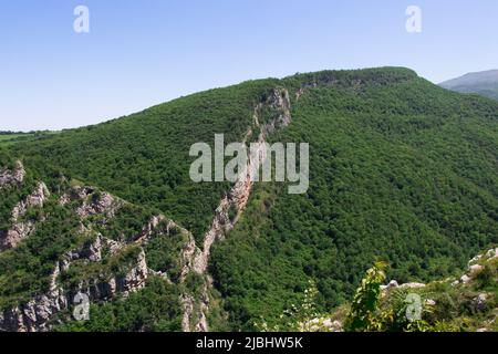 Topkhana Forest near Shusha city. Beautiful nature of Azerbaijan. Nagorno Karabakh. Stock Photo