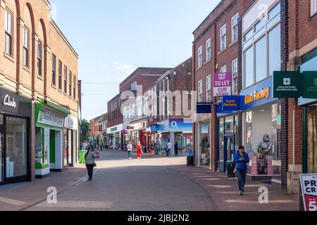 Main shopping street, Mill Street, Macclesfield, Cheshire, England, United Kingdom Stock Photo