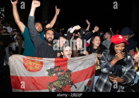 Scenes in Central London during the 16th UEFA Euro 2020 game Featuring: Atmosphere Where: London, United Kingdom When: 12 Jul 2021 Credit: Mario Mitsis/WENN Stock Photo