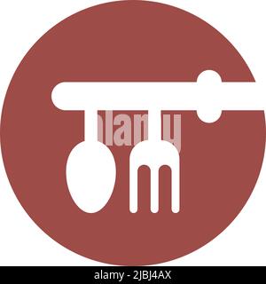 Key and Chef logo concept design illustration vector Stock Vector