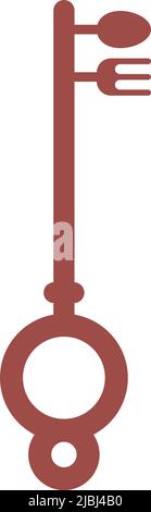 Key and Chef logo concept design illustration vector Stock Vector