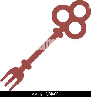Key and Chef logo concept design illustration vector Stock Vector