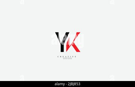 Alphabet letters Initials Monogram logo YK KY Y K Stock Vector