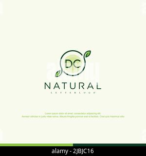 DC Initial natural logo template vector Stock Vector