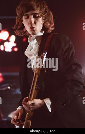 Rome, Italy. 31st Mar, 2019. Thomas Raggi performs on stage with is band Maneskin at Atlantico in Rome. (Photo by Valeria Magri/SOPA Images/Sipa USA) Credit: Sipa USA/Alamy Live News Stock Photo