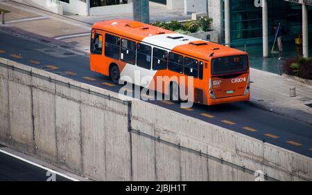 Transantiago bus in Las Condes, Santiago, Chile Stock Photo