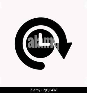 Time Icon Isolated on White Background Stock Vector