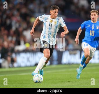 Argentina's Nahuel Molina during the Finalissima 2022 match at Wembley  Stadium, London. Picture date: Wednesday June 1, 2022 Stock Photo - Alamy