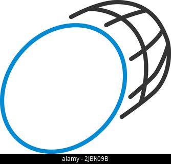 Ham Icon. Editable Bold Outline With Color Fill Design. Vector ...