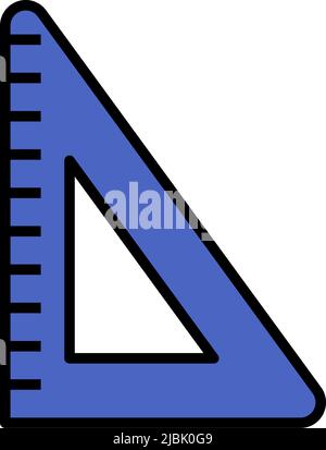 Icon Of Triangle. Editable Bold Outline With Color Fill Design. Vector Illustration. Stock Vector
