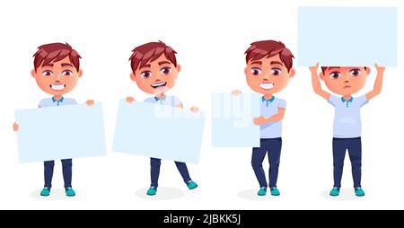 illustration of a kids showing board on a white background Stock Vector ...