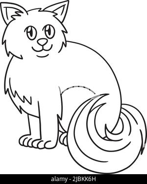 Cat Coloring Page for Kids Stock Vector Image & Art - Alamy