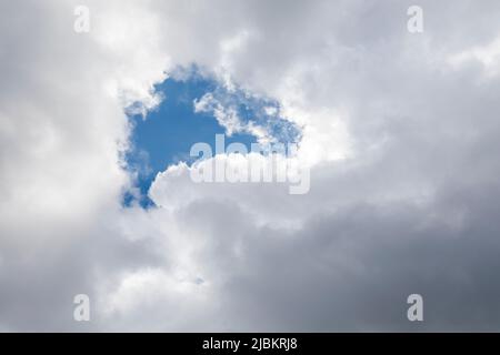 Break in the clouds Stock Photo