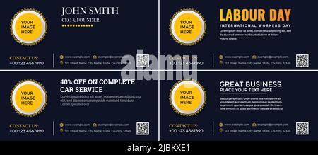 Abstract banner design web template Set, Horizontal header web banner. Modern cover header Stock Vector